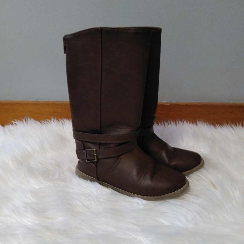 Girls' tall brown boots sz. 1